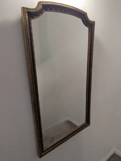 Ornate Gold Arched Wall Mirror, View more