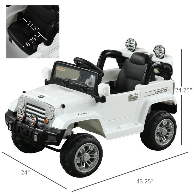 12V Kids Electric Ride On Car Toy Jeep power wheels with Remote Toys