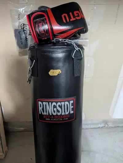 Ringside Heavy Bag Bundle (130+ lbs) + 16oz Boxing Gloves, View more