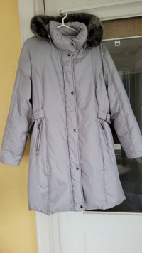 Beau manteau long gris Utex comme neuf (large)