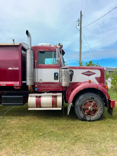 W900 tandem kenworth with 19 foot SWS grain box 250-784-5811