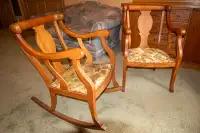 Antique butternut chairs