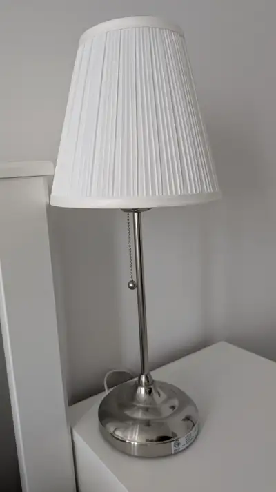 2 White Table Lamps, View more