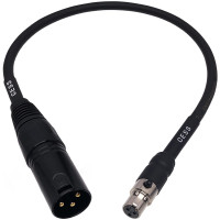 CESS-195-1f Low Noise 3-Pin Mini XLR to XLR Adapter Cable 1 Foot