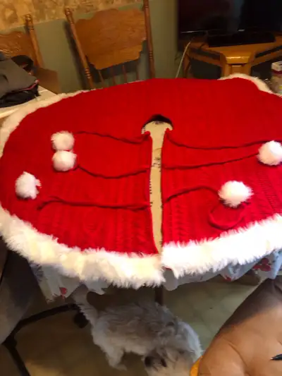 jupe de sapin en tricot rustique pour décoration de Noel, View more