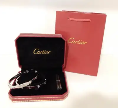 C A R T I E R - LOVE BRACELETS SET OF 2, View more