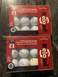 Reload golf balls maxfli (12) and topflite (12)