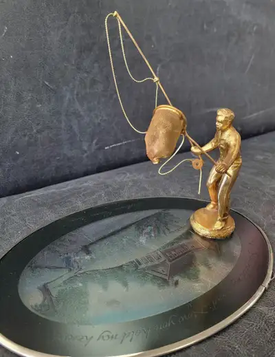 Gold Plated Fly Fishing Figure 5 inches high Ted Williams, View more