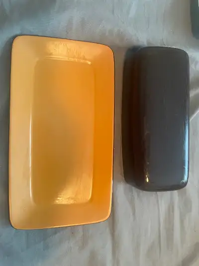 Mikasa iron stone  Vintage butter dish, View more