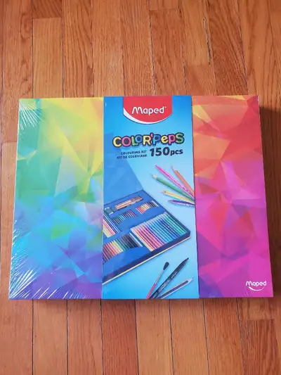 150 PIECES COLOURING  ART SET NEW IN A CASE, View more