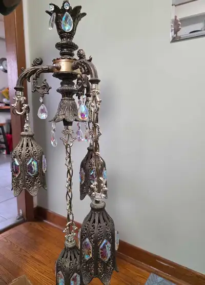 HANGING TULIP CHANDELIER. TULIP LAMP. MID CENTURY CHANDELIER., View more