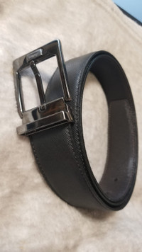 Salvatore Ferragamo Men's Leather Belt - Steel Buckle Reversible