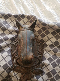 Cast iron vintage horse door knocker