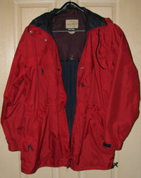 Vntg Sequence (Sears) Rain Jacket Ladies Size 10 S/P (8-10) Red