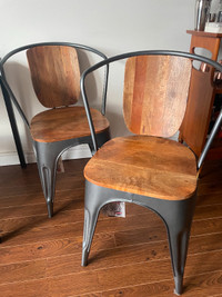 2 Industrial Dining Chairs
