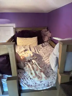 handmade solid wood loft bed/desk/bookshelf, View more