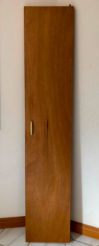 Single mahogany closet door
