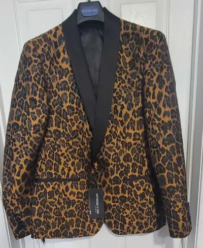 Men's leopard-print blazer - size 38S, View more
