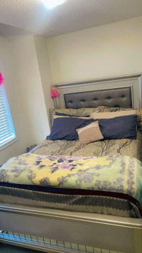 Queen size bed set (three pieces)
