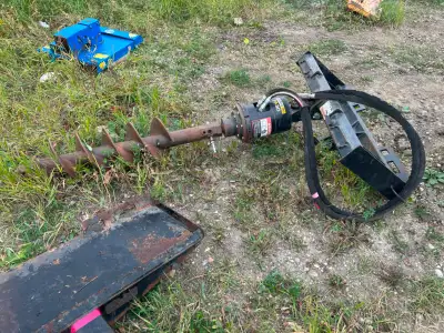 Skidsteer auger attachments, John Deere pa30, Ingersoll Rand 30 attachments, 12” bit and 18” bit ava...