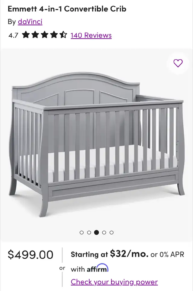 DaVinci Emmett 4-in-1 Convertible Crib in Cribs in Markham / York Region - Image 4