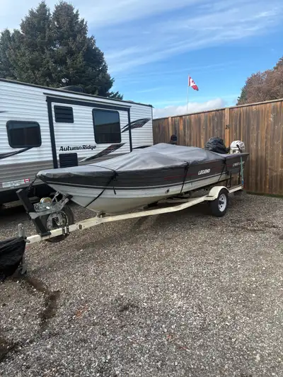 - 40hp Mercury 2 stroke - oil injected - engine fully rebuilt - runs great - no accidents - canopy i...
