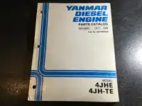 Yanmar 4JHE and 4JH-TE Marine Diesel Engine Parts Catalog