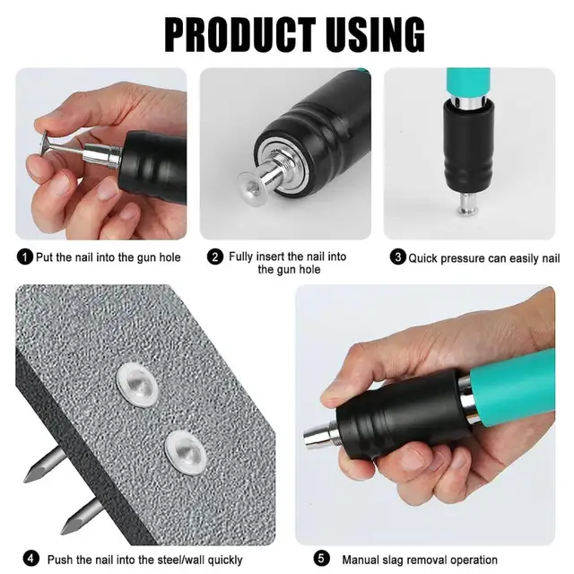 Steel Nail Rivet Gun, Heavy Duty Nails Fastener Tool | Hand Tools ...