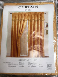 Window curtains with lining and valance