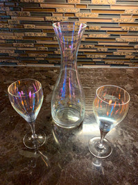 Wine Carafe with 2 Matching Glasses Set