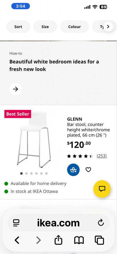 Ikea white high chairs, View more