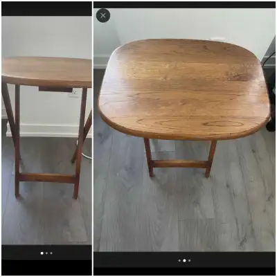 Solid wood side/tv table is perfect for having a snack in front , View more