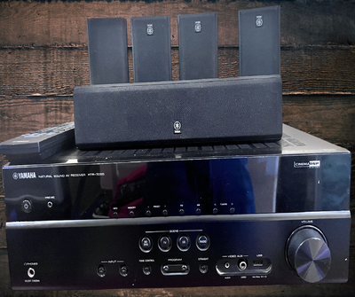 YAMAHA 5.1-CHANNEL A/V RECEIVER With 5 Speaker, View more