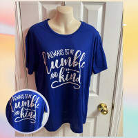 “ALWAYS STAY HUMBLE AND KIND” – Dark Blue T-Shirt