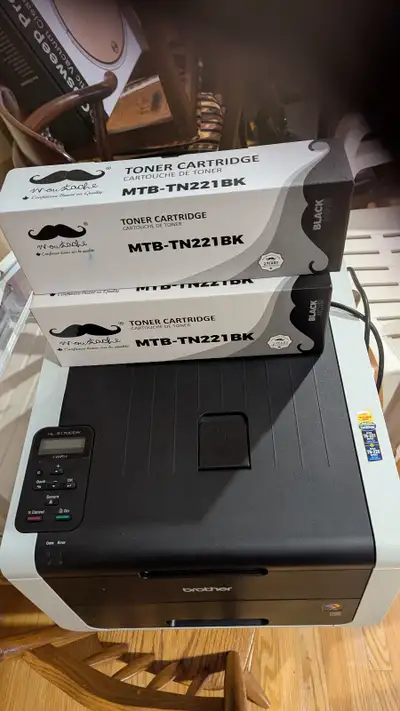 Brother Color printer Printer HL-3170 and 2 Toner cartridges, View more