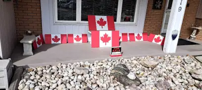Wooden Canadian Flags, View more