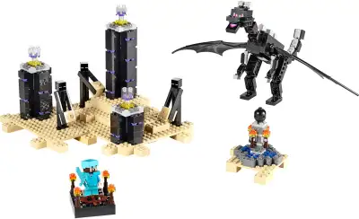 100% Complete Lego Minecraft Set Item #21117 / 634 Pieces The Ender Dragon - All the pieces, booklet...
