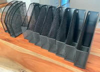 Office Organizers - Desktop or Wall Hanging - Black wire mesh