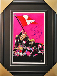 Bret Hitman Hart signed autograph WWF WWE wrestling 11x17 framed