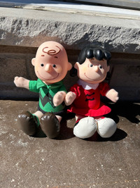 Charlie Brown and Lucy dolls vintage 