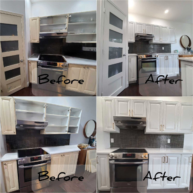 Kitchen cabinets spray painting  in Other in Ottawa - Image 4