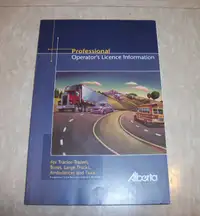 Professional operator's license information manual