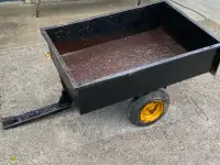 Dump cart wagon for lawn tractor. 