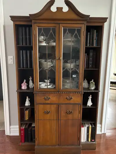 Antique 100+ year old Breakfront Display Cabinet, View more
