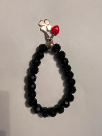 thomassabo Charm bracelet with black onyx beads silver