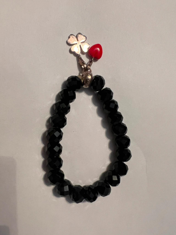 thomassabo Charm bracelet with black onyx beads silver in Jewellery & Watches in Mississauga / Peel Region
