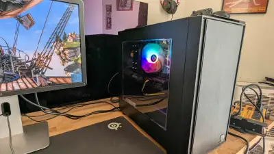 Pro built Ryzen gaming PC. Plays games on 1080ps. Great way to get into PC gaming on a budget. Great...