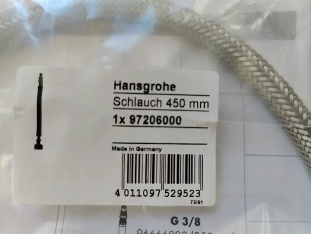 Hansgrohe 97206000 Faucet Replacement Supply Hose in Plumbing, Sinks, Toilets & Showers in Calgary - Image 3