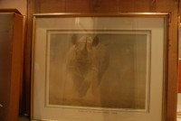 Framed Robert Bateman Print "Power Play" - Rhinoceros