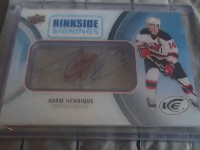 carte de hockey 2016-17 Ice rinkside signings Adam henrique, View more